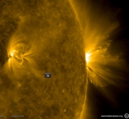 Citra CME dan flare. Sumber: helioviewer.org