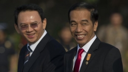 Jokowi dan Ahok pernah sama-sama memimpin DKI Jakarta. (ANTARA FOTO/Widodo S. Jusuf)