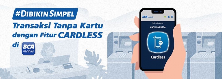 Fitur Cardless dari BCA Mobile (Foto : bca.co.id)