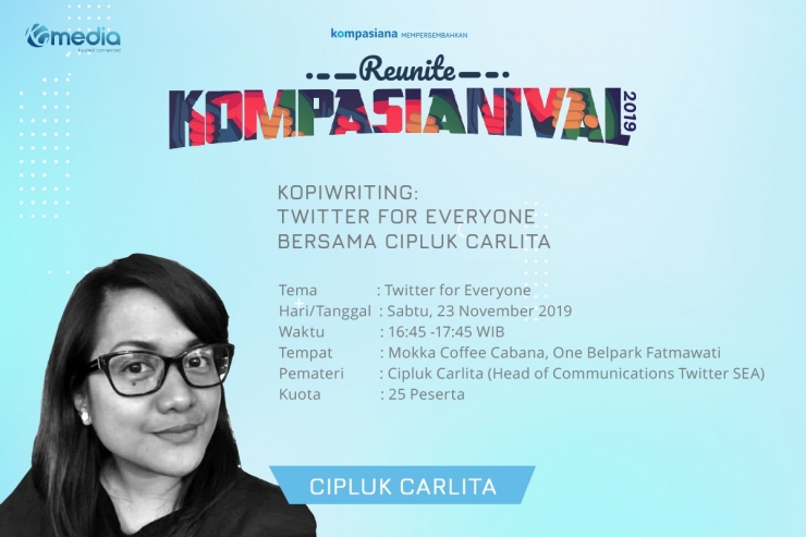 Kopiwriting: Twitter for Everyone bersama Cipluk Carlita