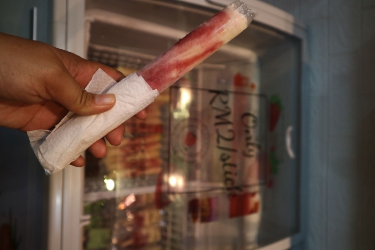 Es Yoghurt Strawberry di Sentral Market, Kuala Lumpur | dokumentasi pribadi