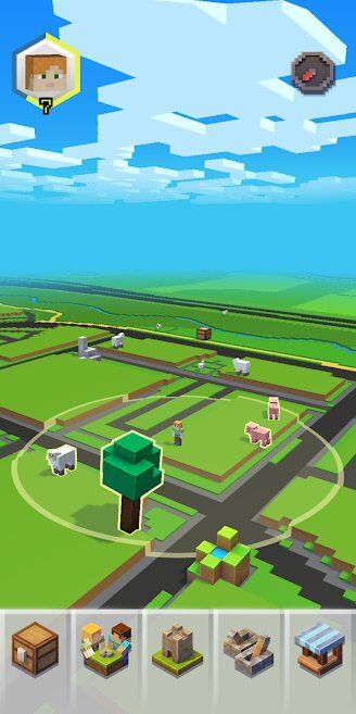Tampilan peta Minecraft Earth di Android. (Foto: Mojang)