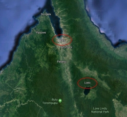 Dalam peta wilayah Sul-teng ini terlihat nama 