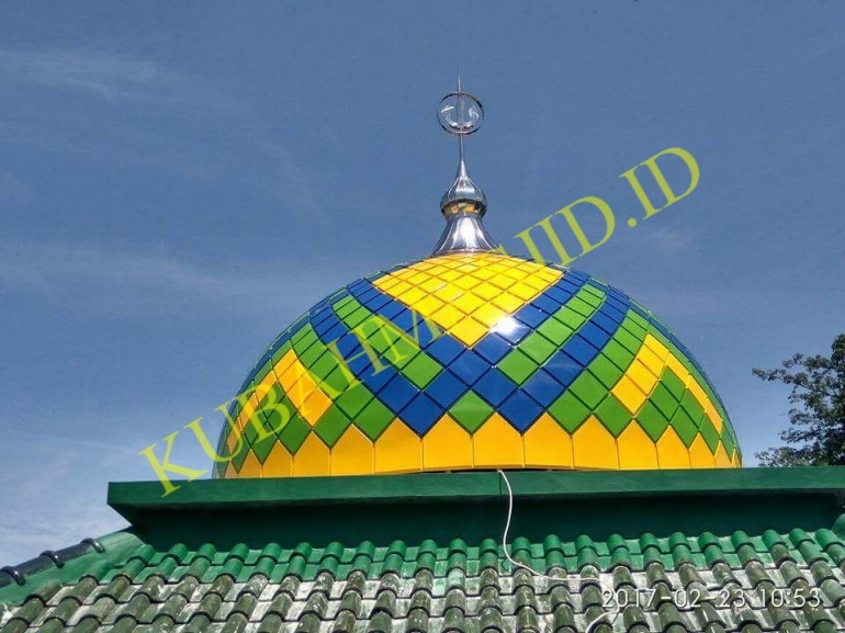 desain kubah masjid enamel