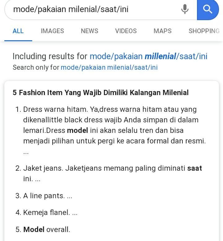 Gaya fashion milenials. Sumber: Google lah.. | tangkapan layar pribadi