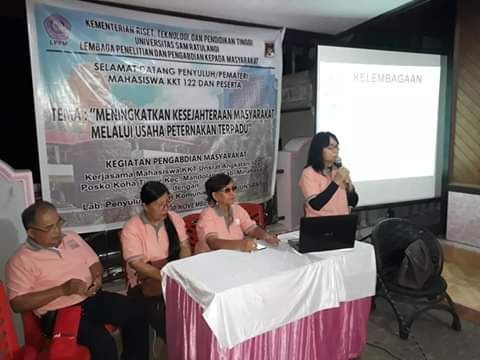 Prof Dr Ir Femi H Elly, MS memberikan penyuluhan(sumber:adriesajow)