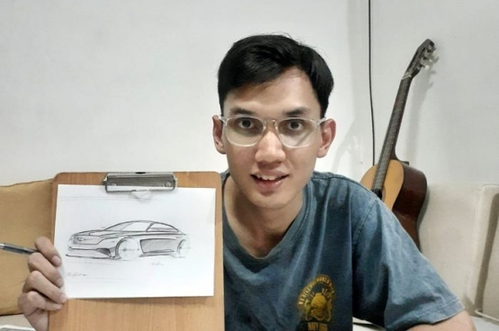 Hasil ilustrasi desain mobil karya @ganesagegen (sumber: gridoto.com)