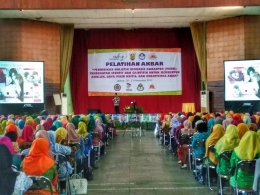 Suasana Pelatihan Akbar PHBK yang diikuti Guru Paud dan TK sederajat di Gedung Wanita Jepara (19/11)
