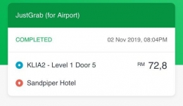 Screenshoot Tarif dari Bandara KLIA ke Kuala Lumpur | dokpri