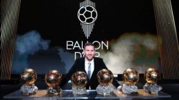 Lionel Messi meraih gelar Ballon d'Or 2019 I Gambar : Tribun