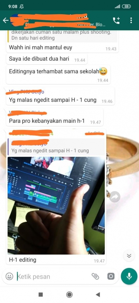 Foto: Tangkap layar chat group