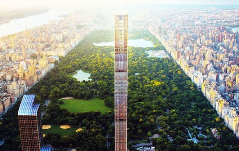 Desain gedung "Steinway Tower" (sumber: MetropolisNY.com)