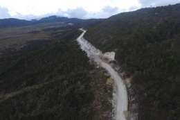 Sumber: Foto udara pengerjaan Jalur Trans Papua di Wamena Papua, ANTARA Foto