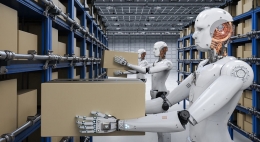 Robotik dalam industri Logistik  (photo: www.warehousetotaal.nl)