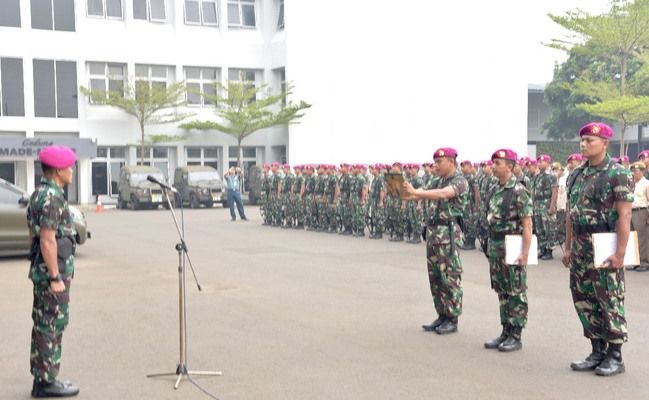 Prajurit Mako Korps Marinir melaksanakan Bulan Trisila TNI AL 2019 | dokpri