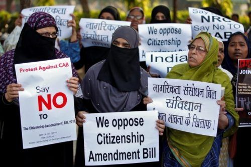 Warga India melakukan aksi protes pengesahan UU Kewarganegaraan India | Sumber gambar : minanews.net