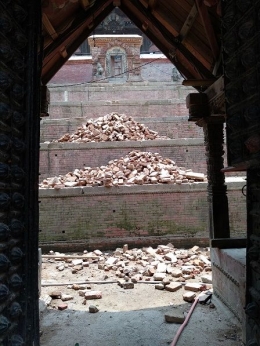Sisa gempa di Kathmandu. |Dokumentasi pribadi