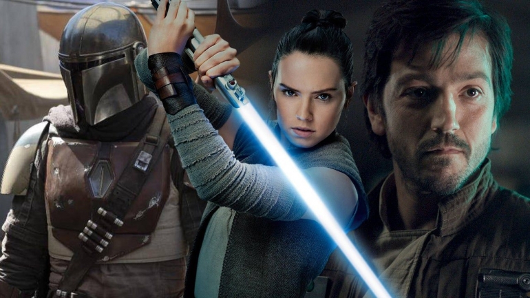 Aksi Rey pada Star Wars (2019), (sumber: ign.com)