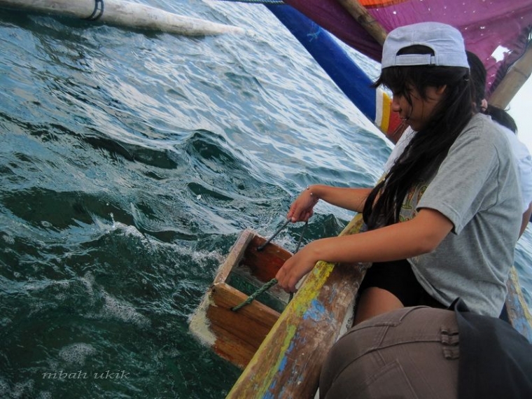 Melihat biota laut. Dokpri