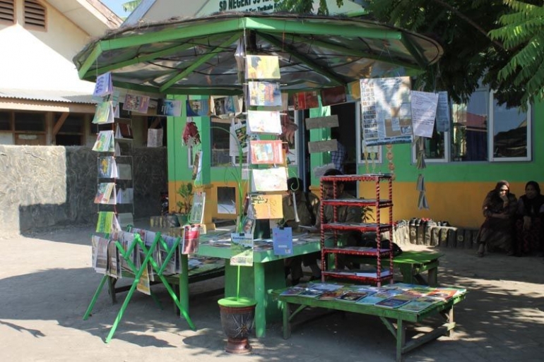 Gazebo literasi di sebuah SD (dok. prioritaspendidikan.org)