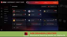Mode Gaming pada MSI Dragon Center menghadirkan optimasi game. 