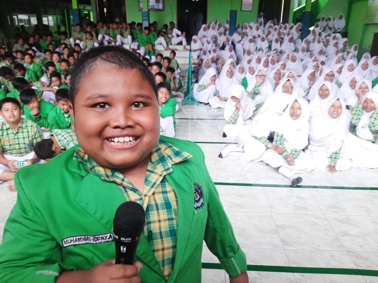 Rifki, Salah Satu Murid MTs Negeri Wonogiri Bertanya - Foto: Dokumentasi Pribadi