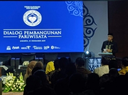 Plt Gubernur Aceh, Nova Iriansyah pada saat pembukaan dialog pembangunan pariwisata Aceh Meusapat di Jakarta, pada Sabtu, 20 Desember 2019. Sumber : dokomentasi pribadi