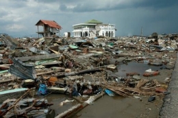Pemandangan Aceh setelah dihantam tsunami 2004 - Foto: The Conversation