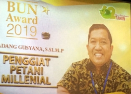 Dadang Gusyana, Penggiat Petani Millenial - Doc: Pribadi