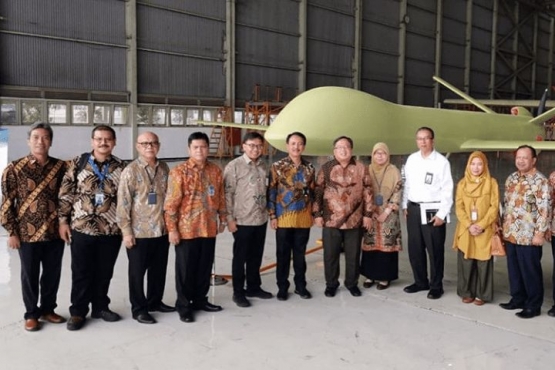 Deskripsi : Drone MALE buatan Indonesia I Sumber Foto : IG Dirgantara Indonesia