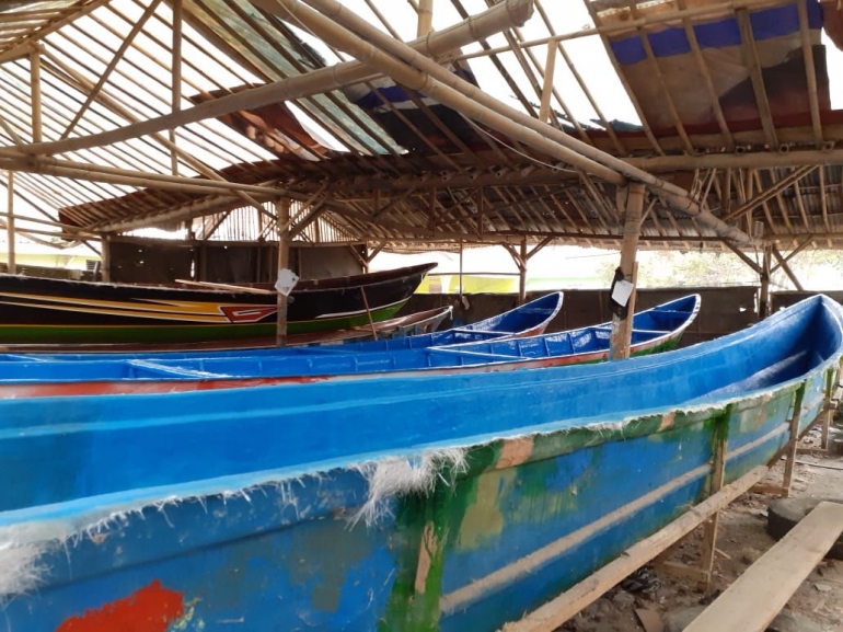 Perahu setelah lepas dari cerakan. Dokpri