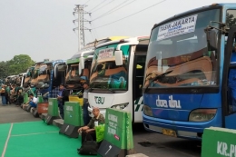 Suasana Terminal Kampung Rambutan di Jakarta Timur, Rabu (6/6/2018) (KOMPAS.com/STANLY RAVEL)