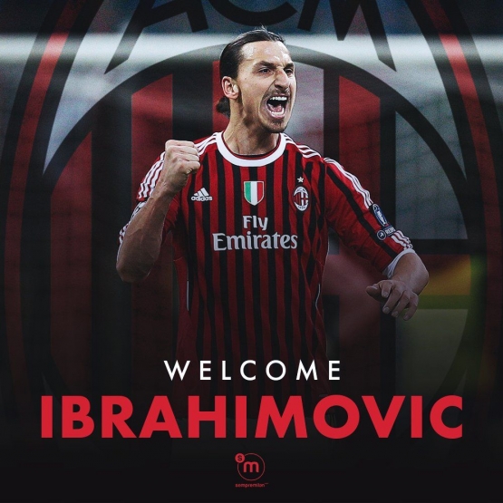 Ibrahimovic akan dikontrak Milan selama 6 bulan hingga akhir musim dengan opsi perpanjang satu tahun. (sumber: sempremilan.com)