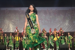 Batik Sakera dipamerkan di Indonesia Top Model 2019 di Jakarta, Sabtu (28/12). Foto dokpri