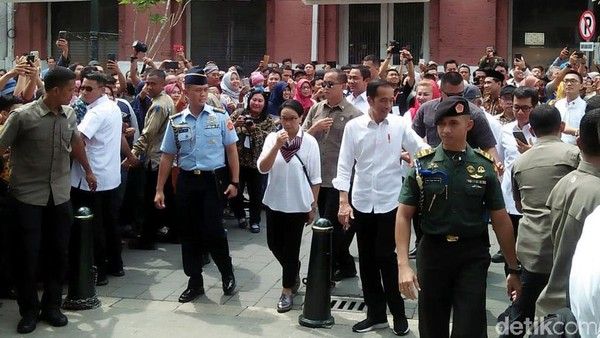 Jokowi saat berada di Semarang. (Sukma Indah Permana/detikcom)