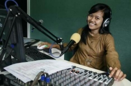 Saya siaran di radio komunitas tahun 2010 (foto: dokpri)