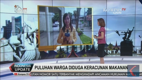 Saya melaporkan berita secara live di salah satu stasiun televisi nasional (foto: dokpri)