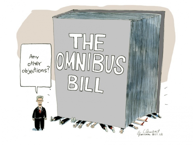 Illustration. Source: 5clpp.com (Claremont Journal of Law and Public Policy: What are Omnibus Bills? by Jenna Lewinstein