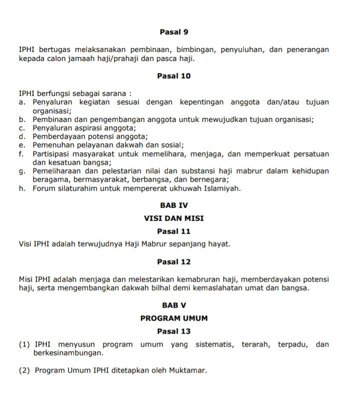 Keputusan Muktamar VI IPHI nomor 5 Tahun 2015 