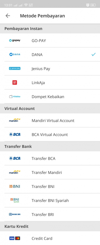 Beragam metode pembayaran yang semakin praktis