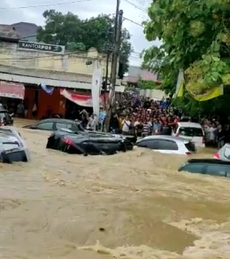 Banjir Jabodetabek 2020. Sumber: Tangkapan Video Instagram @berita_gossip