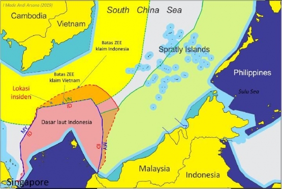 peta wilayah di sekitar Laut Tiongkok Selatan | jurnalmaritim.com