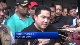 Pernyataan Erick Thohir terkait mega korupsi Jiwasraya, terlihat tidak happy seperti kasus Direksi Garuda Indonesia. Sumber CnbcIndonesia.com