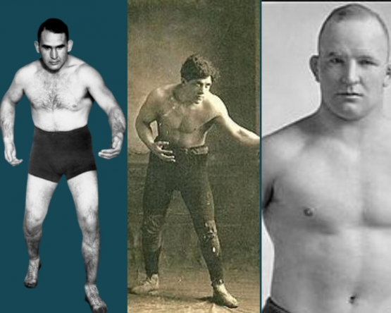 Ed Lewis (kiri), Billy Sandow (tengah) Toots Mondt (kanan) atau dikenal sebagai