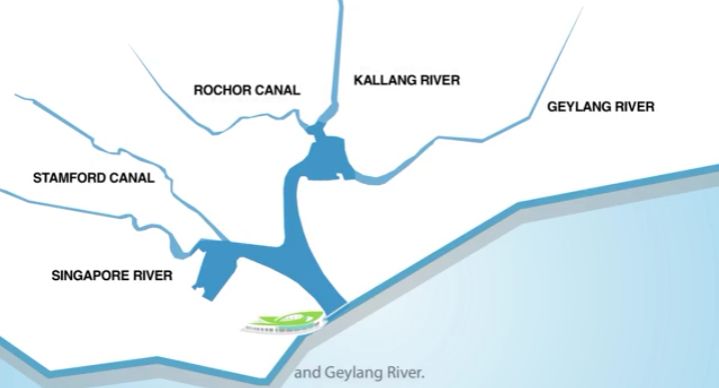 Peta sungai-sungai di Singapura bagian selatan (Foto: sgPUB)