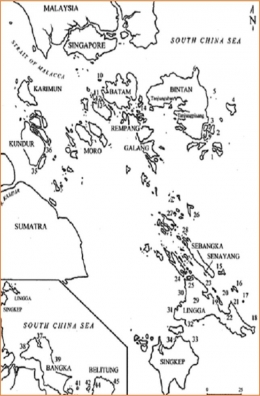 Area studi di komunitas Orang Laut, Selat Malaka, Kepualaun Riua | Dokumentasi pribadi