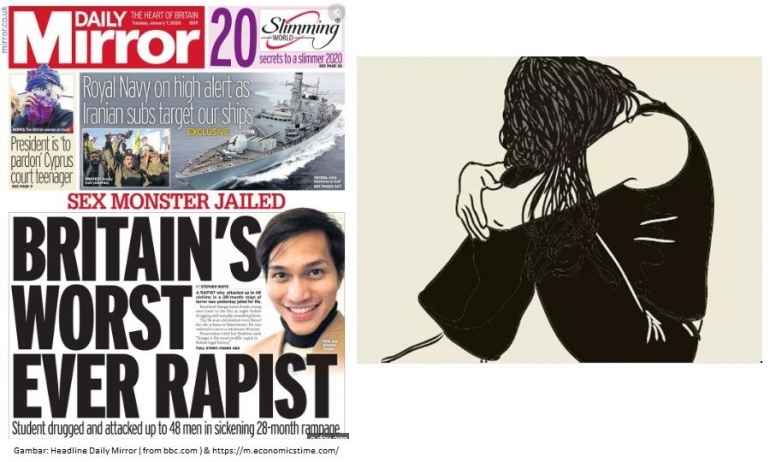 Gambar: Headline Daily Mirror (from bbc.com) dan economicstime.com