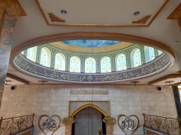 Bentuk kubah Masjid Baitus Sa'adiyah dilihat dari dalam (sumber foto: J.Haryadi)