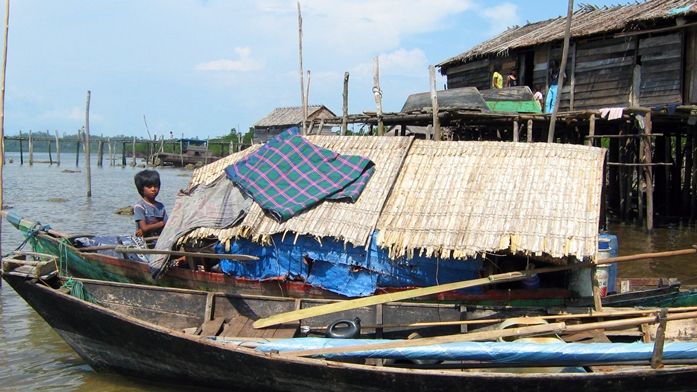 Pemukiman Orang Laut (Foto: Marahalim Siagian)