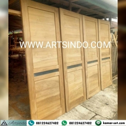 pintu kamar kayu jati kombinasi kaca